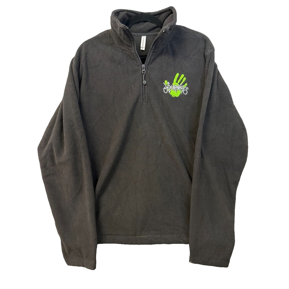 Kariban Journeys Fleece Quarter Zip Pullover Black Men XL K912 Enzo